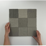 Terravito MalenoGrey brillant fait main 13x13 SW1026233