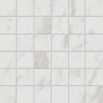 Edimax astor velvet carreau de mur blanc 5x5cm mosaïque aspect marbre blanc mat SW720408
