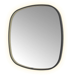 Hotbath &MORE Miroir dans un cadre en aluminium / contour incl. LED direct & indirect. chauffage de miroir. changement de couleur. dimmable. sans points lumineux. avec télécommande MBP Noir brossé PVD SW1246872