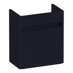 BRAUER Adore Wavy fonteinonderkast - 40x45x22cm - met 1 deur greeploos linksdraaiend mat zwart SW1198473