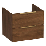 BRAUER Elevate meuble sous-lavabo 60 sans poignées rapportées 2 tiroirs à fermeture douce et 1 découpe pour siphon - Forest Cacao SW1200142