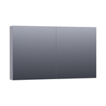 BRAUER Dual Spiegelkast - 120x70x15cm - 2 links- rechtsdraaiende spiegeldeur - MDF - mat grijs SW371760