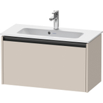 Duravit Ketho.2 Wastafelonderbouwkast - met 1 lade - 68x39x44cm - met greep antraciet - taupe mat SW772014