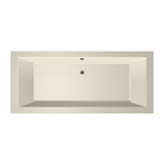 Xenz Society Duobad - 170x75x53 - afvoer Midden - acryl - pergamon SW102899