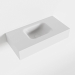 MONDIAZ LEX Lavabo à poser - 60x30x12cm - 0 trous de robinet - lavabo centré - Acrylique Talc mat SW476331