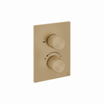 Crosswater 3ONE6 Crossbox Partie de finition - thermostatique - 1 voie - Laiton brossé SW927859