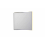 INK SP32 miroir - 90x4x80cm rectangulaire en cadre acier incl LED indir - chauffage - changement de couleur - dimmable et interrupteur - inox brossé SW955879