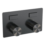 Brauer Gunmetal Carving boutons-poussoirs de thermostat encastré 2 fonctions in/removal gunmetal Brushed pvd SW925675