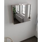 Mondiaz CUBB armoire de toilette – 80 x 70 x 18 cm – 2 portes – Smoke SW411361