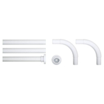 Sealskin Seallux Tringle de rideau de douche Set combinée. Ø 28 mm Aluminium Blanc pour 90x90, 90x90x90 ou 80x170 cm CO276669010