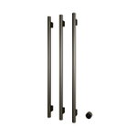Hotbath &MORE Handdoekradiator - 57x115cm - rond - 3 stangen - verticaal - met schakelaar - geborsteld nikkel (RVS) SW1245818