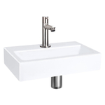 Differnz Flat fonteinset – 38x24x8 cm – keramiek wit – rechte mat chromen kraan SW373103