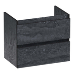 BRAUER Joy Edge meuble sous-lavabo peu profond 60 2 tiroirs softclose - sans poignées - 1 découpe pour siphon - Damascus SW1200911