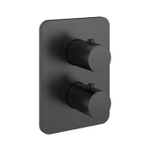 Hotbath Gal Afbouwdeel - voor inbouwthermostaat - met stop-omstel - PVD - geborsteld gunmetal (antraciet) SW656208