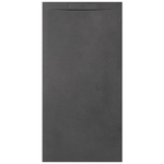 Zenon Essenza West Douchebak - 100x80cm - antislip - antibacterieel - mineraalmarmer - rechthoek - Ego antraciet SW1182601