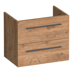 BRAUER Trust meuble sous-lavabo peu profond 60 sans poignées rapportées 2 tiroirs softclose et 1 découpe pour siphon - Chateau SW1204069