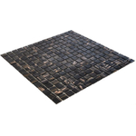 The Mosaic Factory Amsterdam mozaïektegel - 32.2x32.2cm - wand en vloertegel - Vierkant - Glas Black glans SW62137