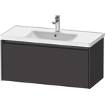 Duravit Ketho 2 meuble bas pour lavabo avec 1 tiroir 98.4x45.5x44cm avec poignée graphite anthracite super mat SW772348