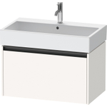 Duravit Ketho.2 Wastafelonderbouwkast - met 1 lade - 78.4x46x44cm - met greep antraciet - wit supermat SW772749