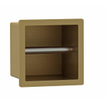 Fortifura Calvi Toiletrolhouder - inbouw - 17.3x17.3x15.3cm - PVD - geborsteld messing (goud) SW1126060