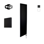 Sanicare HVW Denso Elektrische Radiator - 180x40cm - 948W - wifi - thermostaat - chroom - rechtsonder - mat zwart SW1000752