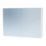 BRAUER Impress Deluxe spiegelkast - 100x70x15cm - interne en externe verlichting - 2 dubbelzijdige spiegeldeuren - mat wit SW242130