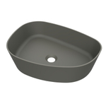 Arcqua Rocker Vasque - posé sur plan - organique - gauche - 50x37cm - béton mat SW976313