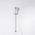 FortiFura Calvi Ensemble de douche avec barre curseur - douchette ronde - flexible lisse - Chrome SW1159284