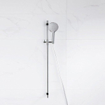 Fortifura Calvi glijstangset - met ronde handdouche - gladde doucheslang - hoogglans chroom SW1159284