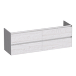 BRAUER Inspire Meuble sous-lavabo 160 4 tiroirs softclose - sans poignée - 2 découpes pour siphon - Forest Seashell SW1200661