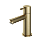 Hotbath Cobber mitigeur de lavabo bas avec bec droit sans vidage laiton brossé SW73552