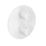 Hotbath Cobber partie apparente pour mitigeur thermostatique encastré avec 2 fonctions arrêt-inverseur blanc mat SW73646