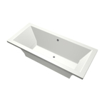 Xenz Society Baignoire duo - 170x75x53 - bonde centrale - acrylique - blanc mat SW102900