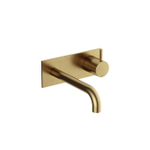 Hotbath Cobber Afbouwdeel - voor wastafelkraan - 18cm uitloop - Living colours - geborsteld messing goud SW1117811