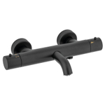 Plieger Napoli robinet de baignoire thermostatique avec inverseur avec raccords cool body noir mat SW358821