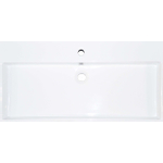 INK Unit Lavabo 100x40x10cm porcelaine avec 1 trou de robinet avec bonde en même matériel Blanc SB0204051