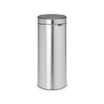 Brabantia Touch Bin Poubelle - 30 litres - seau intérieur en plastique - matt Steel SW1117316