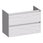 BRAUER Inspire meuble sous lavabo peu profond 80 2 tiroirs softclose - sans poignée - 1 découpe pour le siphon - Forest Seashell SW1200780