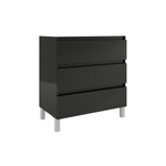 Adema Chaci PLUS Ensemble de meuble - 79.5x86x45.9cmcm - plan sous vasque - 3 tiroirs - Noir mat SW955616