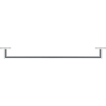 Duravit Karree Handdoekhouder - 70x668x35mm - hoogglans chroom SW55124