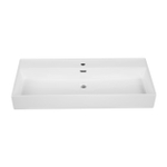 Saniclass Levina Meuble lavabo - 100,5x47x12cm - trop-plein - 1 lavabo - 1 trou de robinet - céramique - blanc brillant SW1382548