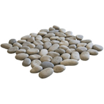 The Mosaic Factory Natural Stone mozaïektegel - 30.5x30cm - wand en vloertegel - Organisch - Rivier steen Tan Mat SW66206