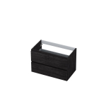 Ink meuble sous-vasque 80x52x45cm 2 tiroirs cadre tournant en bois sans poignée SW207405