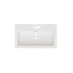 H&R Badmeubelen Djazz Wastafel - 81x45.5x4cm - 1 kraangat - keramiek wit SW235609