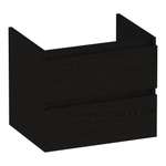 BRAUER Joy meuble sous-lavabo 60 2 tiroirs softclose - sans poignée - 1 découpe pour siphon - Timber Black SW1204153