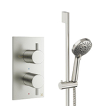 Crosswater MPRO Ensemble de douchette - 2 poignées - douchette à main - barre de douche - inox brossé SW1472602