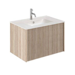 Crosswater Limit Ensemble meuble salle de bains - 70x45x45cm - 1 tiroir - vasque en céramique - Modern Oak/Anthracite SW1126150