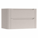 H&R Badmeubelen Juice Meuble sous vasque - 100x45x50cm - coins arrondis - 2 tiroirs - poignée intégrée - beige mat SW1489141