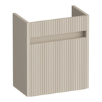 BRAUER Adore Wavy fonteinonderkast - 40x45x22cm - met 1 deur greeploos rechtsdraaiend mat beige SW1198458