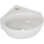 Plieger Corner lave-mains d'angle 1 trou de robinet sans trop-plein blanc mat SW161789